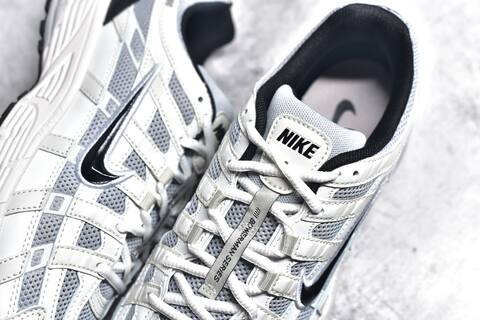 Nike P-6000 White Grey Black Light Blue Running Shoe (BS-59691)