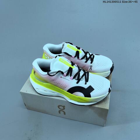 On Cloudboom Max 3 MF30314651 White Black Neon Yellow Pink Green EU 36-45 Running Shoe Running Sneakers - Unisex (BS-69567)