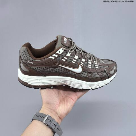 Nike P-6000 Brown White Gray Black EU 36-47 Running Shoe - Unisex (BS-60143)