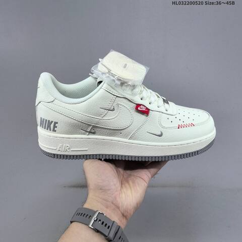 Nike Air Force 1 Low Off White Grey Red EU 36-45 Sneaker - Unisex (BS-60250)
