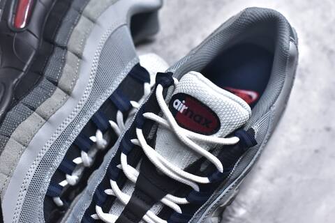 Nike Air Max 95 Grey Black Navy Red White Sneaker (BS-59636)