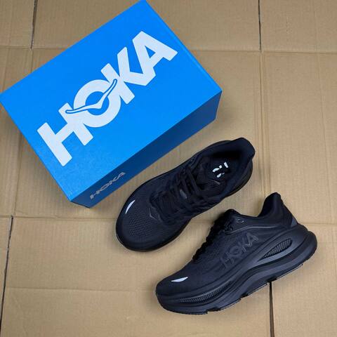 HOKA Bondi 9 Triple Black White Running Shoe Running Sneakers (BS-86914)