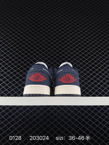 Jordan Air Jordan 1 Low Navy Blue Sail Red Yellow EU 36-46 Sneaker - Unisex (BS-79748)