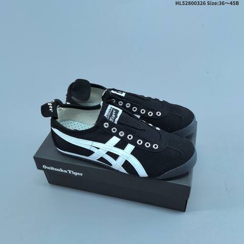 Onitsuka Tiger Mexico 66 Paraty Slip On Black White Yellow EU 36-45 Sneaker Casual Sneakers - Unisex (BS-68967)