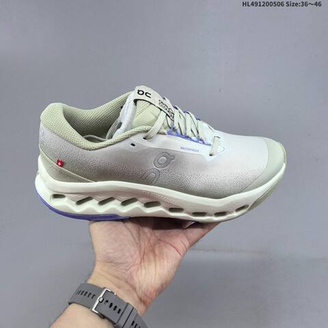 On Cloudsurfer Trail 2 WP Cream Ivory Pale Green Purple EU 36-46 Trail Shoe Trail Running Sneakers - Unisex (BS-69578)