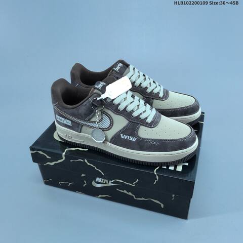 Nike Air Force 1 07 LV8 Dark Grey Orange Black EU 36-45 Sneaker - Unisex (BS-62123)