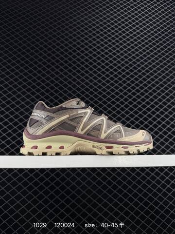 Salomon XT Quest Brown Beige Burgundy EU 40-45 Trail Shoe Trail Running Sneakers - Men's (BS-85943)