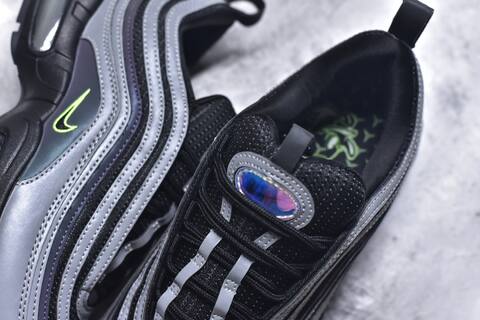 Nike Air Max 97 Black Silver Purple Neon Green Sneaker (BS-59631)