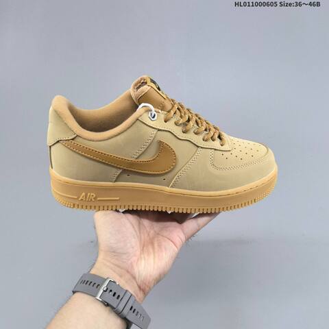 Nike Air Force 1 Low Wheat Tan Brown Gum EU 36-46 Sneaker - Unisex (BS-59973)