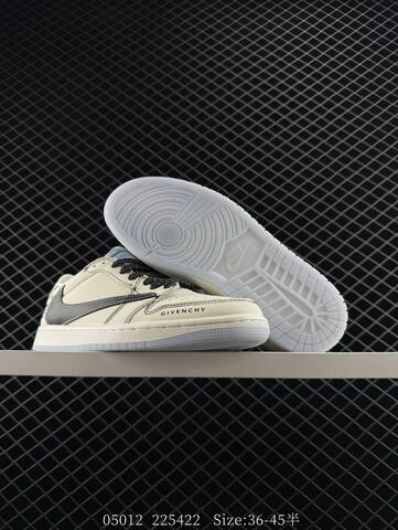 Nike Air Jordan 1 Low Travis Scott Givenchy Custom Off White Black Light Blue EU 36-45 Sneaker - Unisex (BS-81392)