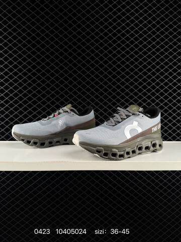 On Cloudmonster Hyper Mist Blue Olive Brown Gray EU 36-45 Running Shoe Running Sneakers - Unisex (BS-85340)