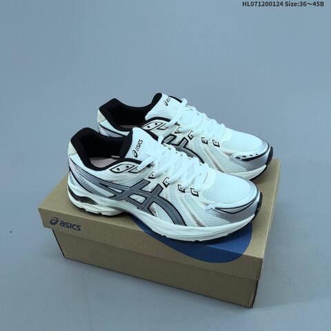 ASICS Gel Flux CN White Black Silver Cream EU 36 45 Running Shoe EU 36-45 Running Sneakers - Unisex (BS-69039)