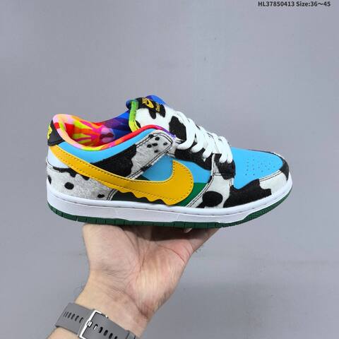 Nike SB Dunk Low Pro Blue Yellow Black White Green EU 36-45 Skate Shoe - Unisex (BS-60767)