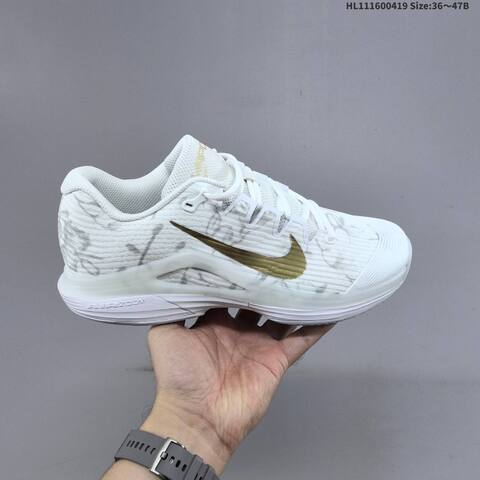 Nike Zoom Vapor 12 HC PRM White Gold Gray Yellow Teal EU 36-47 Tennis Shoe - Unisex (BS-60644)
