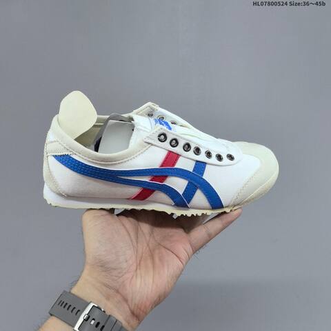 Onitsuka Tiger Mexico 66 Slip On White Blue Red Cream EU 36-45 Sneaker Casual Sneakers - Unisex (BS-68801)