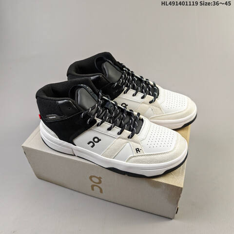 On Running THE ROGER Clubhouse Mid White Black EU 36-45 Sneaker Casual Sneakers - Unisex (BS-69804)