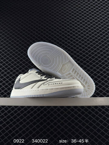 Jordan Air Jordan 1 Low Travis Scott Givenchy Custom Off White Black Clear Blue EU 36-45 Sneaker - Unisex (BS-80655)