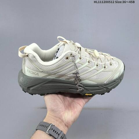 HOKA ONE ONE Mafate Three 2 Beige Light Grey Dark Grey EU 36-45 Trail Shoe Trail Running Sneakers - Unisex (BS-69340)