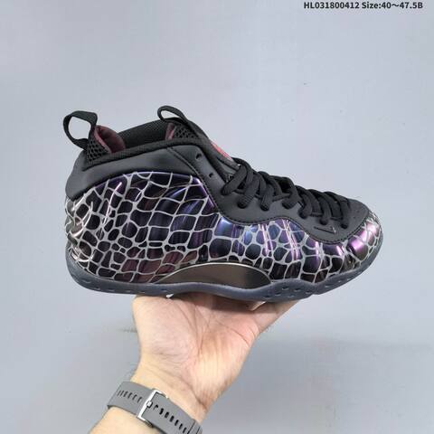 Nike Air Foamposite One Black Purple Silver White EU 40-47 5 Basketball Shoe - Men's (BS-60786)