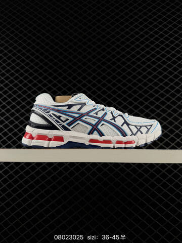ASICS Gel-Kayano 20 White Navy Blue Red Light Blue EU 36-45 Running Shoe Running Sneakers - Unisex (BS-81657)