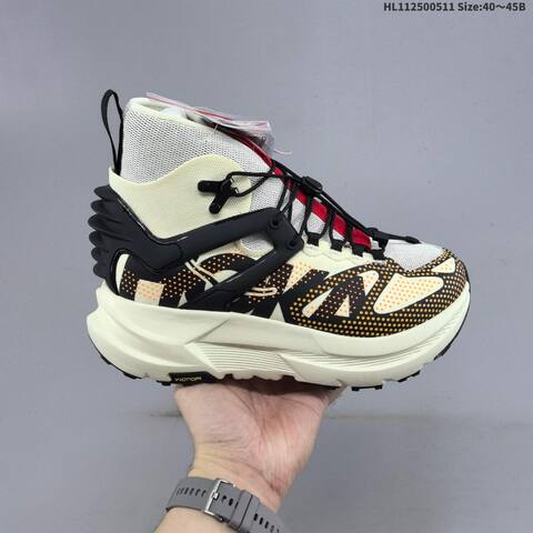 HOKA ONE ONE Mafate X Hike TPU Cream Black Orange Red EU 40-45 Trail Shoe Trail Running Sneakers - Men's (BS-69341)