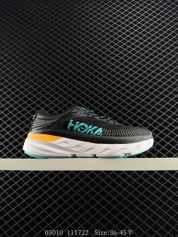 HOKA ONE ONE Bondi 7 Black White Teal Orange EU 36-45 Running Shoe Running Sneakers - Unisex (BS-86663)