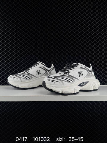 MLB NY Chunky Runner White Black Silver EU 35-45 Sneaker Casual Sneakers - Unisex