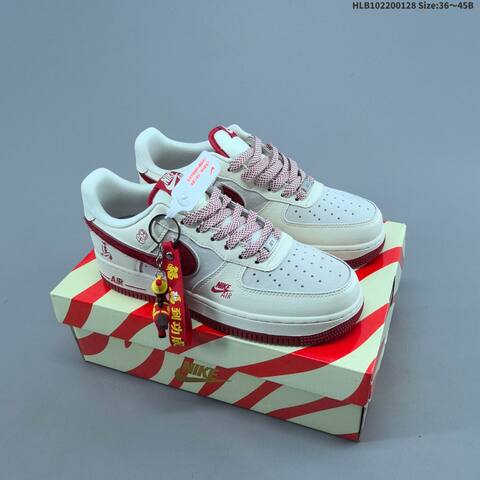 Nike Air Force 1 Low Sail White Red EU 36-45 Sneaker - Unisex (BS-61709)