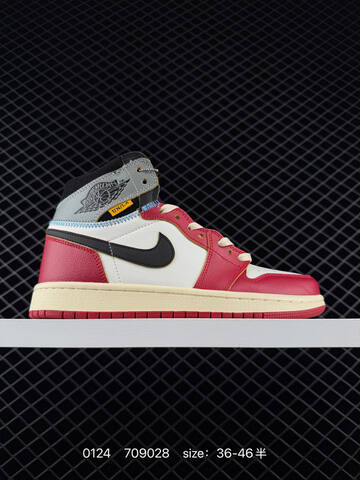 Jordan Air Jordan 1 Retro High Union Los Angeles White Red Blue Black Cream EU 36-46 Basketball Shoe - Unisex (BS-79779)