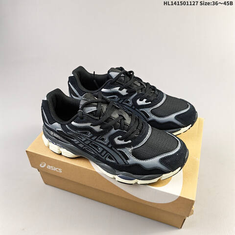 ASICS GEL NYC Black Grey Cream EU 36 45 Running Shoe EU 36-45 Running Sneakers - Unisex (BS-69220)
