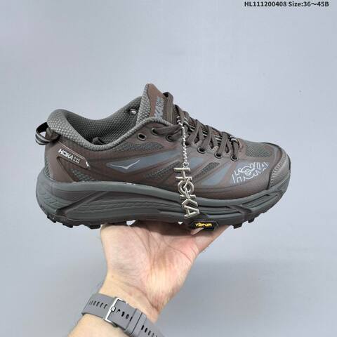 HOKA ONE ONE Mafate Speed 2 Low Brown Grey Black White EU 36-45 Trail Shoe Trail Running Sneakers - Unisex (BS-69357)