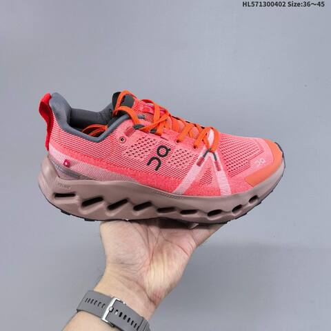 On Cloudsurfer Trail Coral Orange Taupe EU 36-45 Trail Shoe Trail Running Sneakers - Unisex (BS-69648)