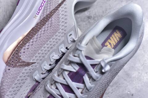 Nike REACTX PEGASUS Plus White Purple Gold Rose Gold Running Shoe (BS-59558)