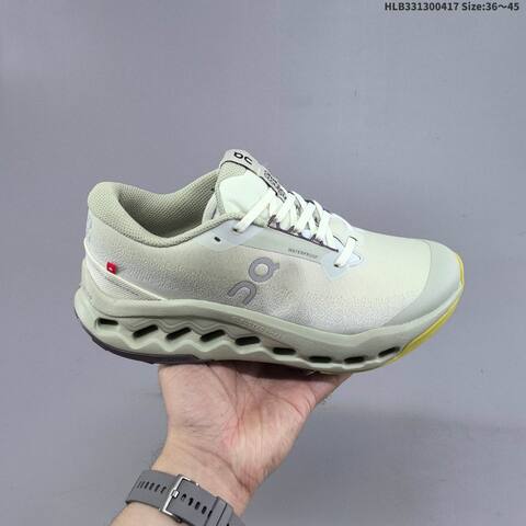 On Cloudsurfer Trail 2 WP Cream Pale Sage Yellow EU 36-45 Trail Shoe Trail Running Sneakers - Unisex (BS-69600)
