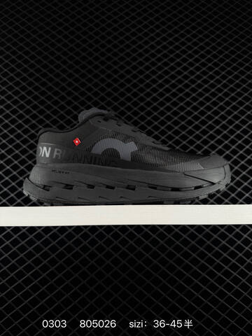 On Cloudultra 3 Triple Black And White Grey EU 36-45 Trail Shoe Trail Running Sneakers - Unisex (BS-85403)