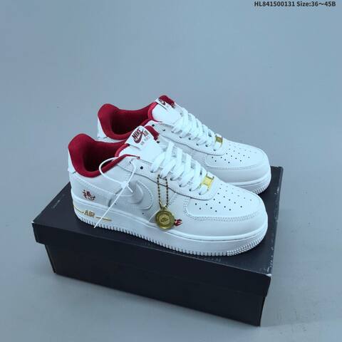 Nike Air Force 1 07 White Red Gold EU 36-45 Sneaker - Unisex (BS-61626)
