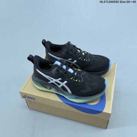 ASICS NOVABLAST 5 LE 1011B974 Black Silver Blue Green EU 36-45 Running Shoe Running Sneakers - Unisex (BS-68860)