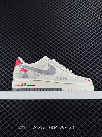 Nike Air Force 1 Off White Navy Blue Orange Red EU 36-45 Sneaker - Unisex (BS-80133)
