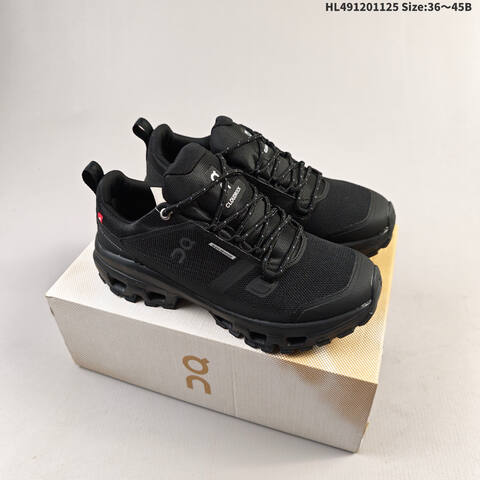 On Running Cloudrock Low WP All Black EU 36-45 Trail Shoe Trail Running Sneakers - Unisex (BS-69765)