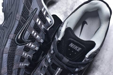 Nike P-6000 Black Dark Grey Silver Running Shoe (BS-59650)