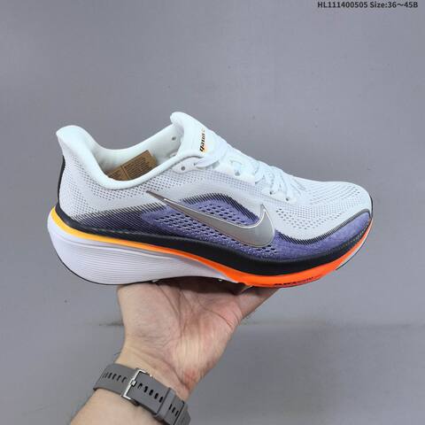 Nike Air Zoom Pegasus 42 White Purple Silver Orange Black EU 36-45 Running Shoe - Unisex (BS-60483)