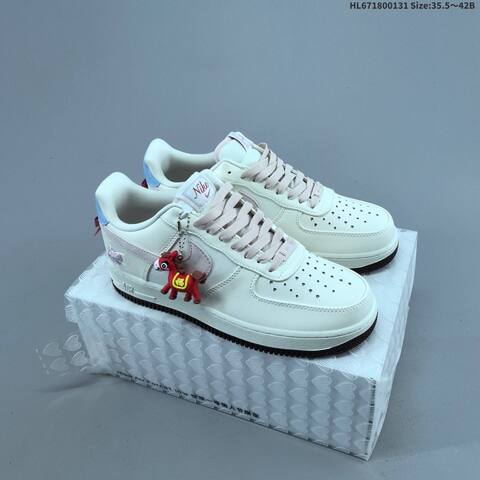 Nike Air Force 1 07 LV8 Sail Light Pink Light Blue Dark Brown EU 35 5-42 Sneaker - Unisex (BS-61610)