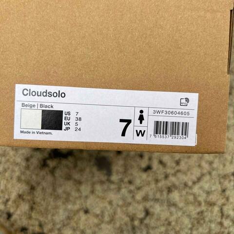 LOEWE x On Cloudsolo 3WF30604605 Beige Black Off White US 7 EU 38 UK 5 JP 24 Running Shoe Running Sneakers - Women's (BS-86770)