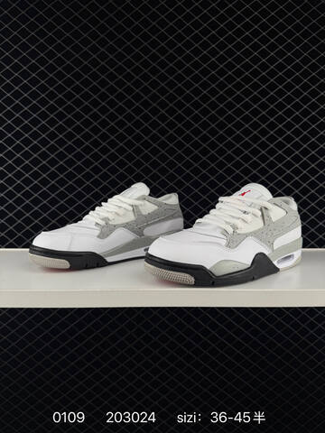 Jordan Air Jordan 4 RM White Grey Black Red EU 36-45 Basketball Shoe - Unisex (BS-79859)
