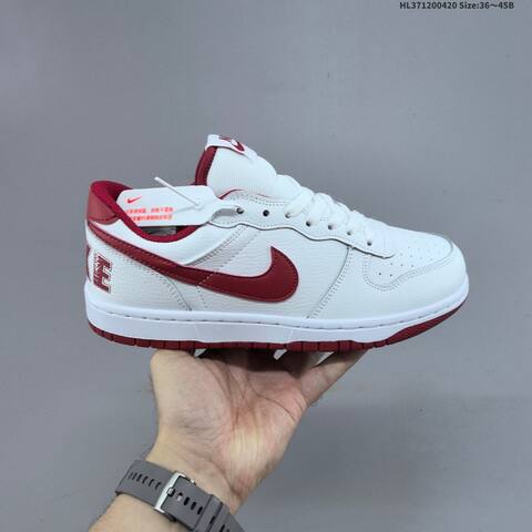Nike Big Low White Red EU 36-45 Skate Shoe - Unisex (BS-60632)