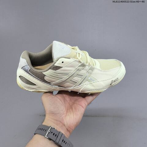 ASICS HYPERSYNC Cream Beige Silver EU 40-46 Running Shoe Running Sneakers - Men's (BS-68807)