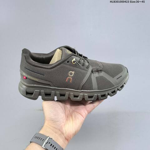 On Running Cloud 6 Dark Olive Grey EU 36-45 Running Shoe Running Sneakers - Unisex (BS-69586)