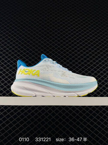 HOKA ONE ONE Clifton 7 White Light Blue Blue Yellow EU 36-47 Running Shoe Running Sneakers - Unisex (BS-86327)