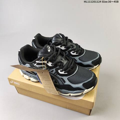 ASICS GEL NYC Black Grey White Cream EU 36-45 Running Shoe Running Sneakers - Unisex (BS-69239)
