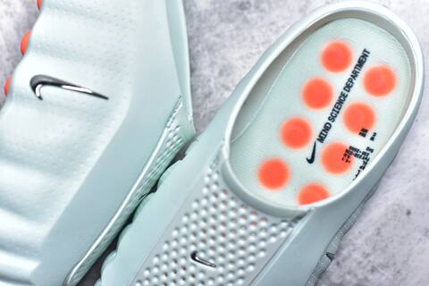 Nike Mind 001 Light Mint Bright Orange Silver Slides (BS-59826)